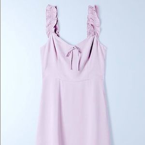 NWT ARITZIA SUNDAY BEST FLIRT RUFFLE DRESS LILAC